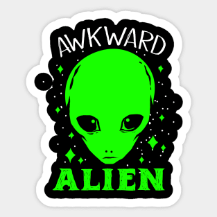 Aliens Awkward Geek Freak Mars  Scifi Solar Sticker